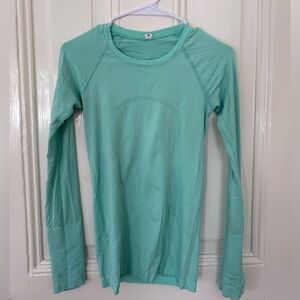 LululemonMint Green Long Sleeve Swiftly Tech Top